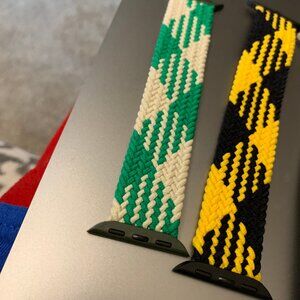 Black and Yellow Braided Solo Loop Bands for Apple Watch